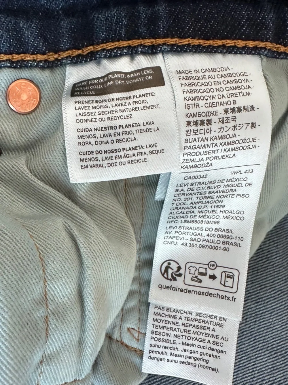 Levi's Premium 514 Straight Men's Jeans, World View-Dark Wash, 38x32